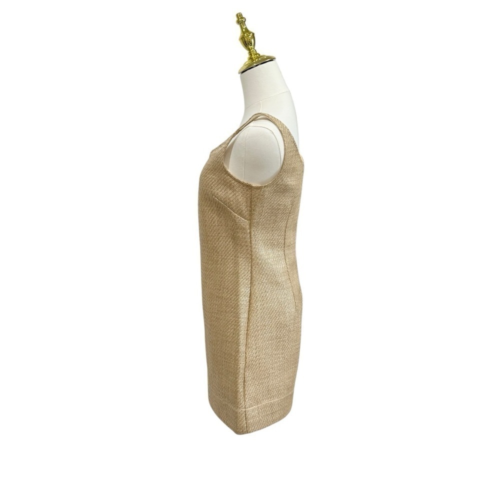 Antonio Melani X The Style Bungalow Manana Mini Raffia Dress NWT Natural $199 - Picture 3 of 10